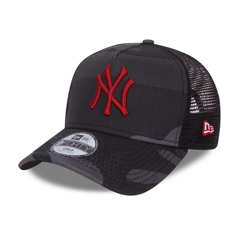 Gorras New Era Mlb Grises - New York Yankees City Kids 9FORTY Trucker 34765KRXT